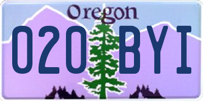 OR license plate 020BYI