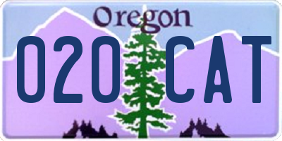 OR license plate 020CAT