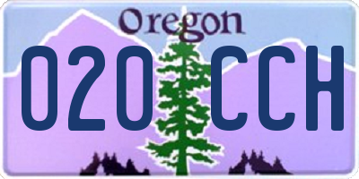 OR license plate 020CCH