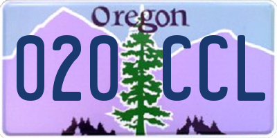 OR license plate 020CCL