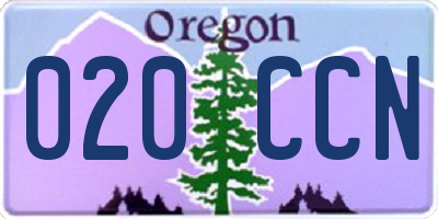 OR license plate 020CCN