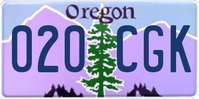OR license plate 020CGK