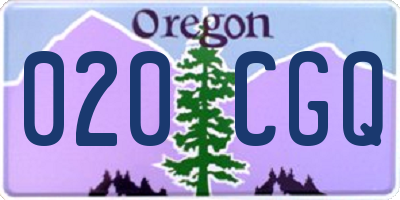 OR license plate 020CGQ