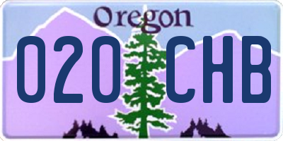 OR license plate 020CHB