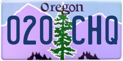 OR license plate 020CHQ