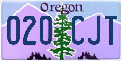 OR license plate 020CJT