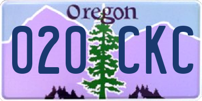 OR license plate 020CKC