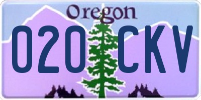 OR license plate 020CKV