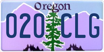 OR license plate 020CLG