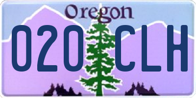 OR license plate 020CLH