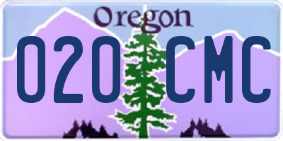 OR license plate 020CMC
