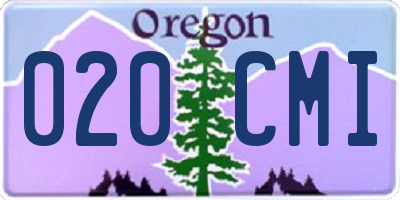OR license plate 020CMI