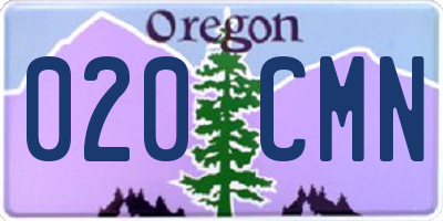 OR license plate 020CMN