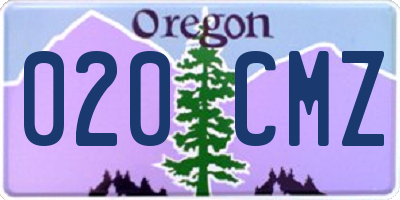 OR license plate 020CMZ