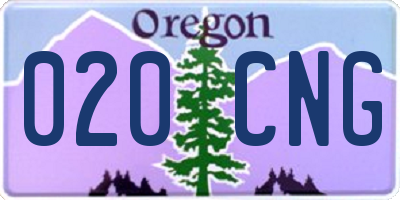 OR license plate 020CNG