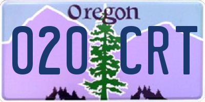OR license plate 020CRT
