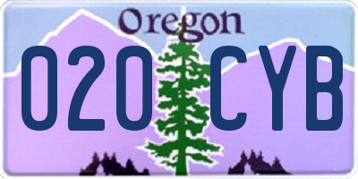 OR license plate 020CYB