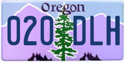OR license plate 020DLH