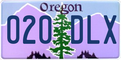 OR license plate 020DLX
