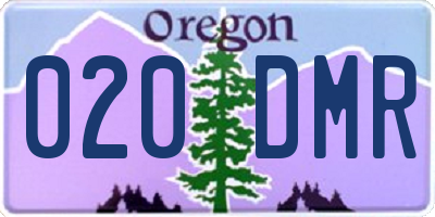 OR license plate 020DMR