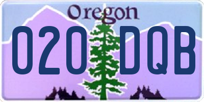 OR license plate 020DQB