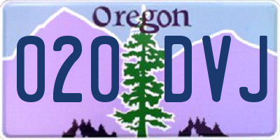 OR license plate 020DVJ