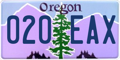 OR license plate 020EAX