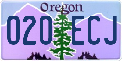 OR license plate 020ECJ