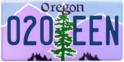 OR license plate 020EEN
