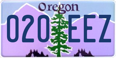 OR license plate 020EEZ