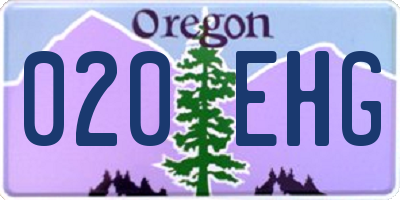 OR license plate 020EHG