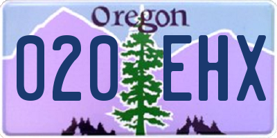 OR license plate 020EHX