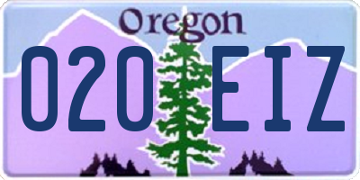 OR license plate 020EIZ
