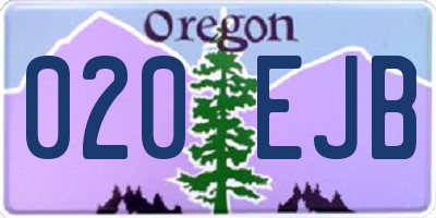 OR license plate 020EJB