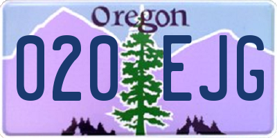 OR license plate 020EJG
