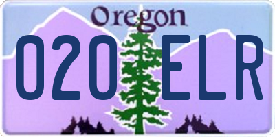 OR license plate 020ELR