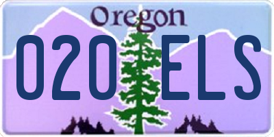 OR license plate 020ELS