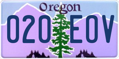 OR license plate 020EOV