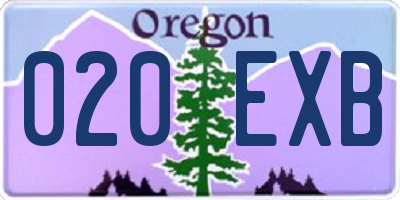 OR license plate 020EXB
