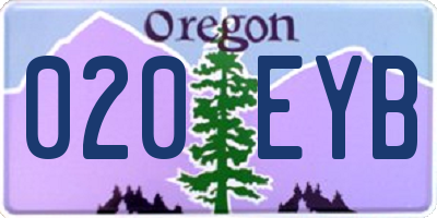 OR license plate 020EYB