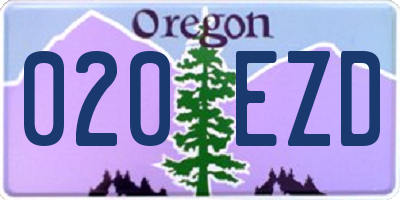 OR license plate 020EZD