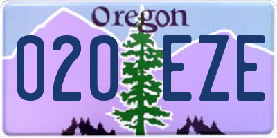 OR license plate 020EZE