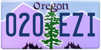 OR license plate 020EZI