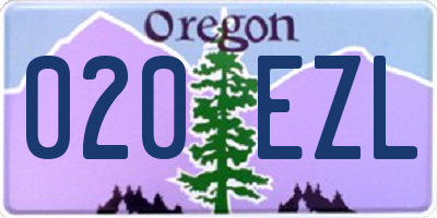 OR license plate 020EZL