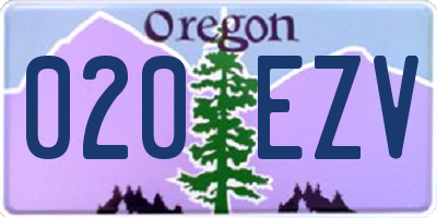 OR license plate 020EZV