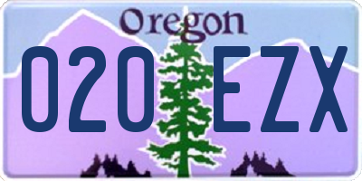 OR license plate 020EZX