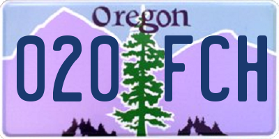 OR license plate 020FCH