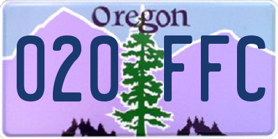 OR license plate 020FFC