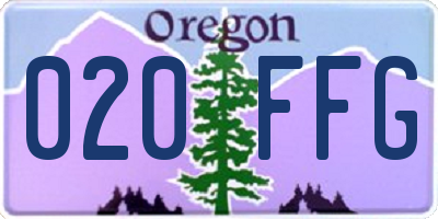 OR license plate 020FFG