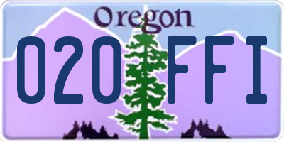 OR license plate 020FFI